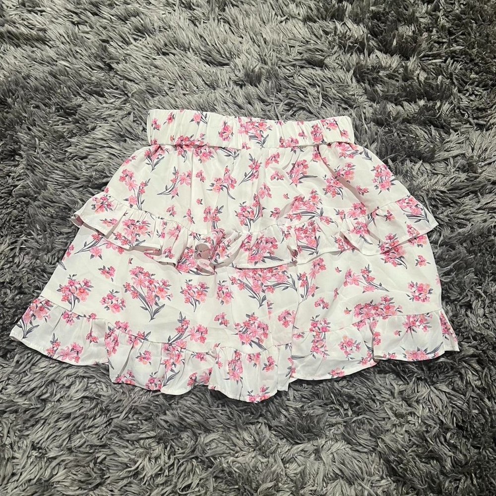 Pink Floral Skirt